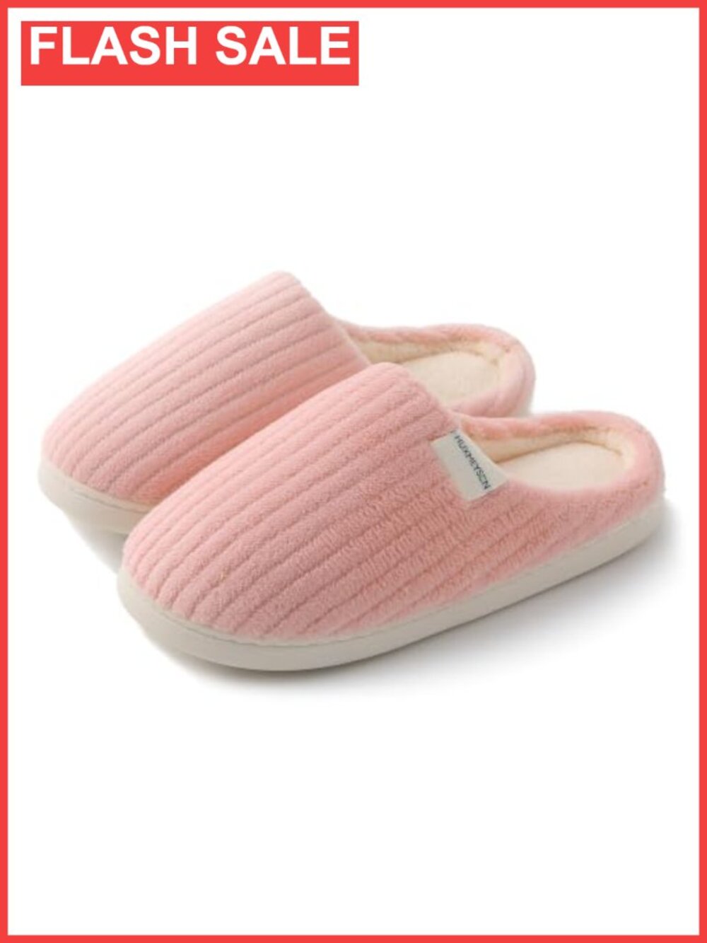 Warm Memory Foam Slippers with Anti-Skid Rubber Sole for Indoor Outdoor